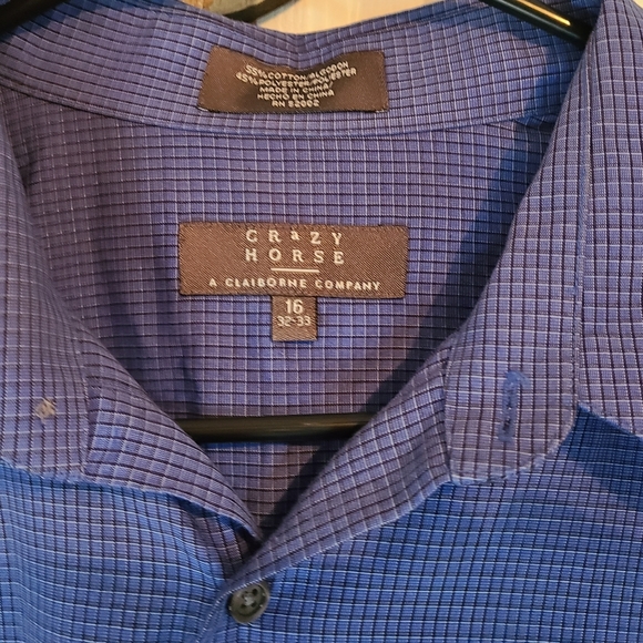 Crazy Horse by Liz Claiborne Men's Long Sleeve Dress Shirt,  Size: Medium - Picture 6 of 9